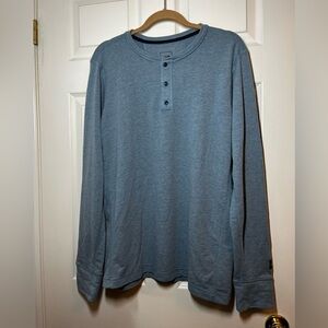 The North Face Men’s Blue Soft Henley Long Sleeve Shirt Size Large